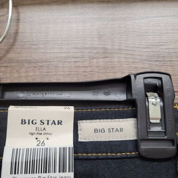 NEW‎ Big Star Ella High Rise Skinny Jeans Blue Dark Wash Womens Stretch Size 26 - Picture 11 of 16